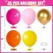 Summer Party Balloons, Hot Pink Orange Yellow Latex Balloons (12 Inches)